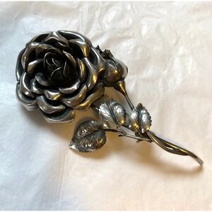 Shiebler Sterling Silver Rose Brooch RARE